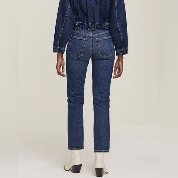 Agolde Wilder Mid-Rise Straight Leg Denim Jeans In Hype Size 32 NWT - Picture 7 of 14